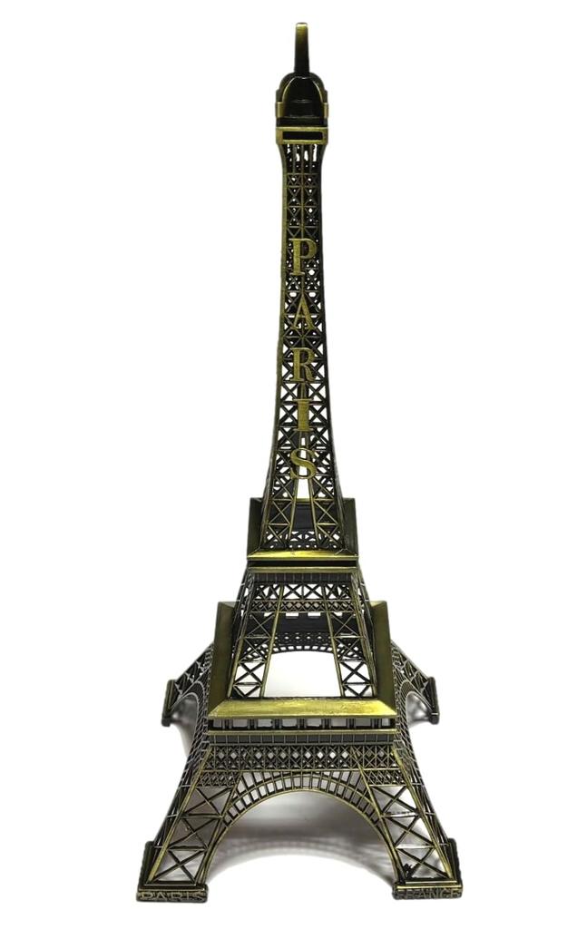Natura Style Eiffel Tower Monument, European-Style Object for Interior Decor (Bronze, 48cm)
