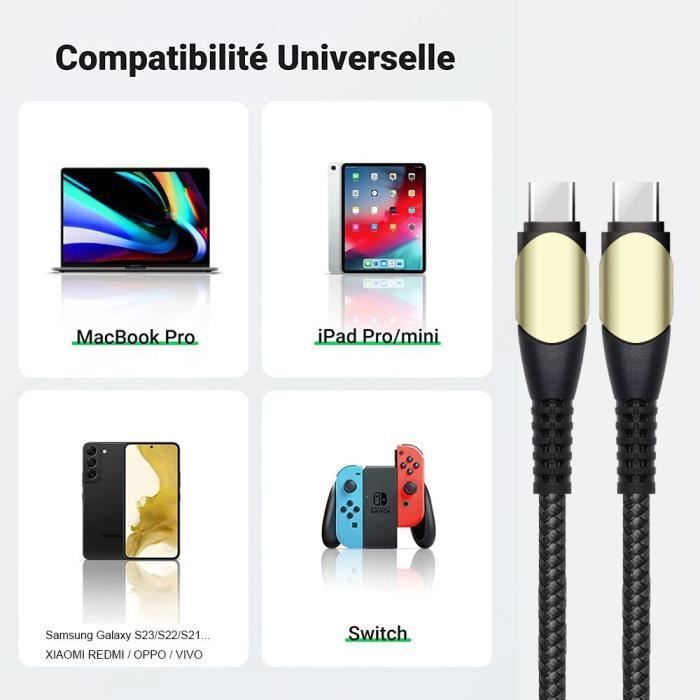 Chargeur 25W - E.F.CONNECTION - USB-C - Charge rapide - Compatible Samsung Galaxy - Noir