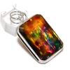 Natural Ammolite Gemstone Handmade 925 Sterling Silver Gift Pendant 1.97" G4u89