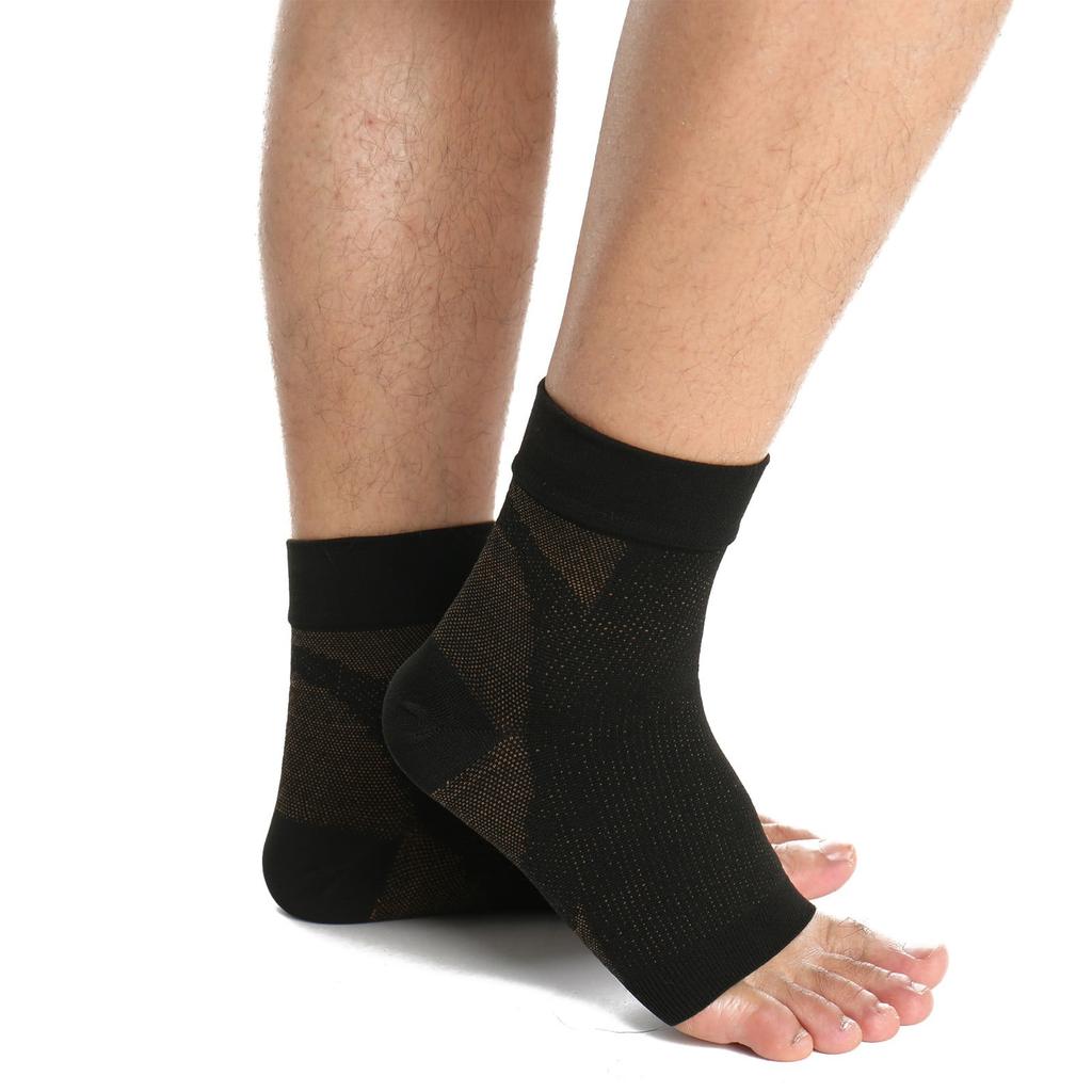 2pc Muscle Compression Plantar Fasciitis Socks Men&Women Solid Color Cotton Low Tube Casual Sundress Socks