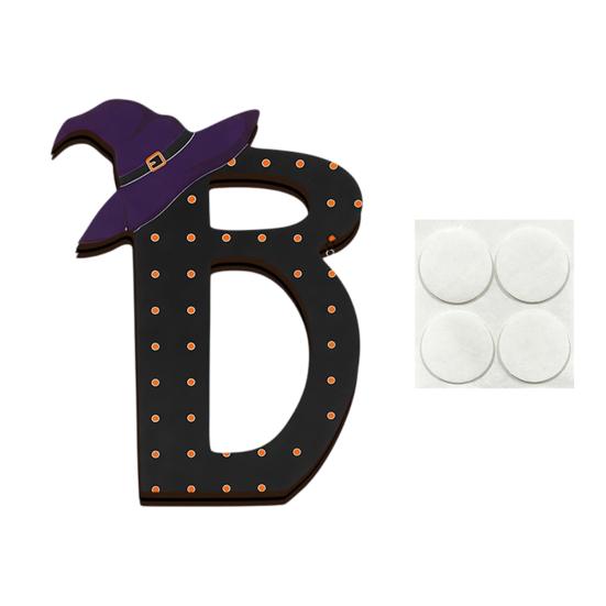 Solid Wood Halloween Signs Wooden BOO Ornaments for Tabletop Tiered Tray Decor, Decorative Boo Letters Creative Letter Decorations Festive Holiday
