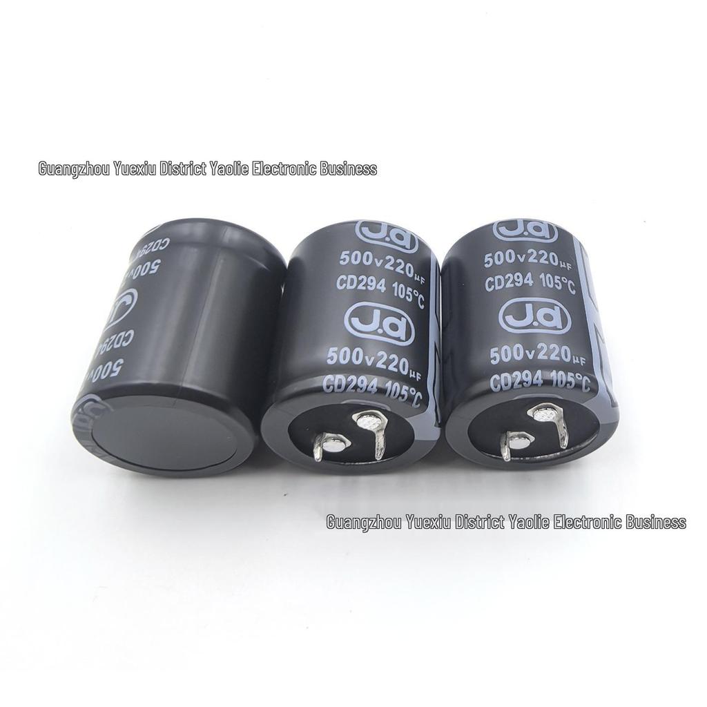 500V 220uF Plug-in Electrolytic Capacitor 30x35mm for JD Welder Filter