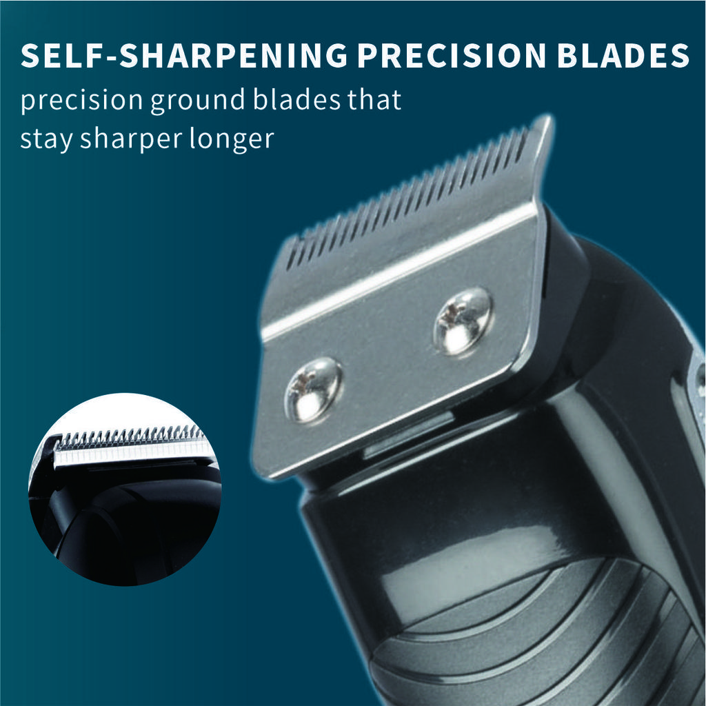 Home Haircutting Corded Clipper Kit with Adjustable Taper Lever, Combs, Scissors,and 10 Coded Guards for Easy Clipping & Trimming