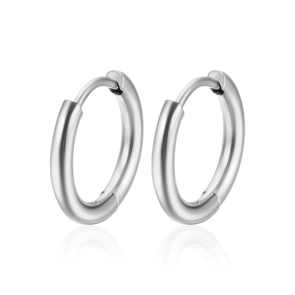High Quality Stainless Steel Ear Buckle Men's and Women's Temperament Round Non-fading Jewelry