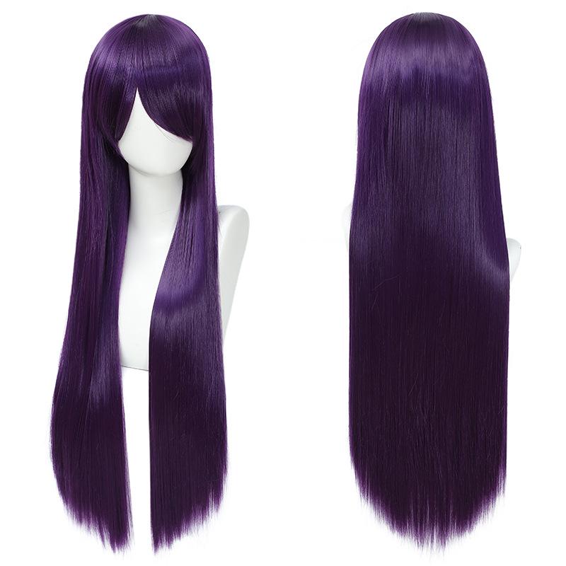Colorful 80cm Long Straight Cosplay Wig for Anime & Historical Costumes