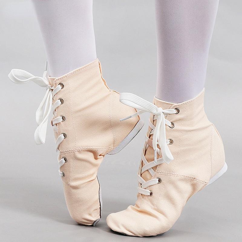 Женская обувь для танцев Черная Красная Белая Зеленая Слоновая кость Хаки Розовая Голубая Спортивная Женская Обувь для Мальчиков и Девочек с Высокой Поддержкой Холщовая Обувь для Джазовых Танцев