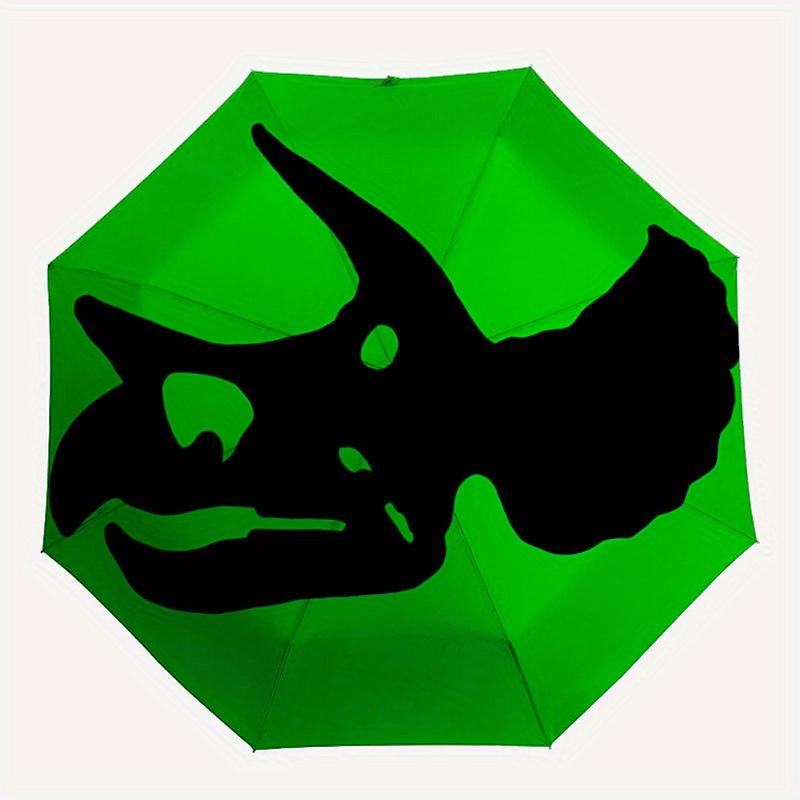 Jurassic Dinosaurs Automatic Folding Umbrella, 8 Ribs for All-Season Use, Portable for Travel & Outdoor Activities a0819079