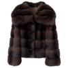 Big Lapel Purple Mink Coat Winter Thickened Young Short Environmentally Friendly Fur Coat Women's New