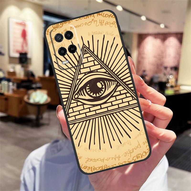 Чехол-футляр с символом Глаз Пирамиды для Oppo A40 A60 A80 A18 A38 A58 A78 A98 A16 A76 A96 A15 A17 A77 A74 A94 A54 A57S