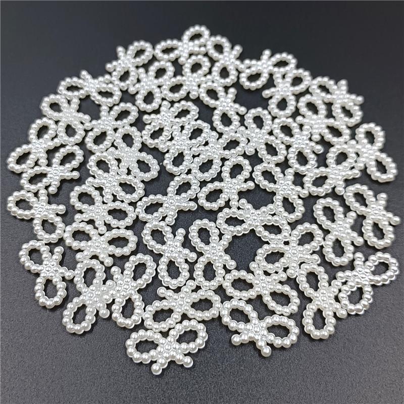 Геометрия Сердце Звезда Цветок Белый Цвет Свободные Бусины ABS Полый Жемчуг Поделки для DIY Украшения Ногтей Изготовление Ювелирных Изделий Подвески Материал Ручной Работы