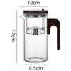 New Water Separation Inner Container Teapot One Click Magnetic Switch Tea Separation Filtration Glass Tea Pot Wood Handle Tea
