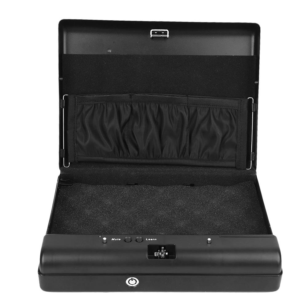 Portable Safe Valuables Jewelry Storage Box Digital Password and Spare Key Lock