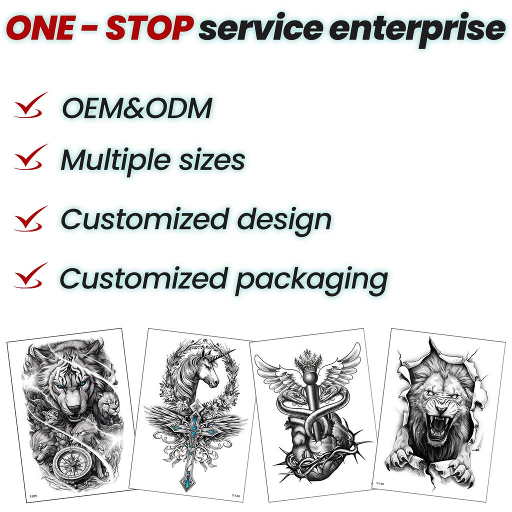Water Transfer Tattoo Stickers for Full Arm - Bulk Custom Orders
