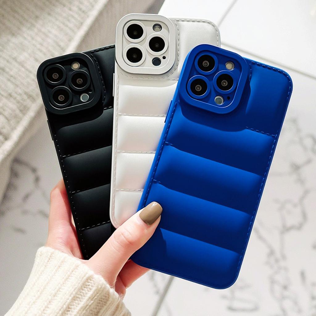 Dropshipping TPU Mobile Phone Case Down Jacket Design for iPhone 14 Pro Max 17 AIR