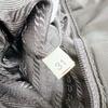 PRADA Logo embroidery Tote Bag Nylon khaki Women BR0977 Used