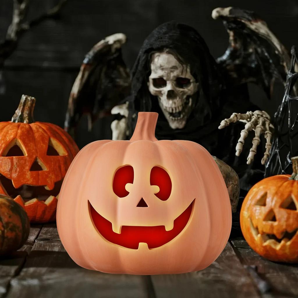 Тыква Настольное Украшение, Украшение на Хэллоуин, Настольные Украшения, Легко разместить на крыльце, столе или каминной полке, Внутреннее и наружное украшение