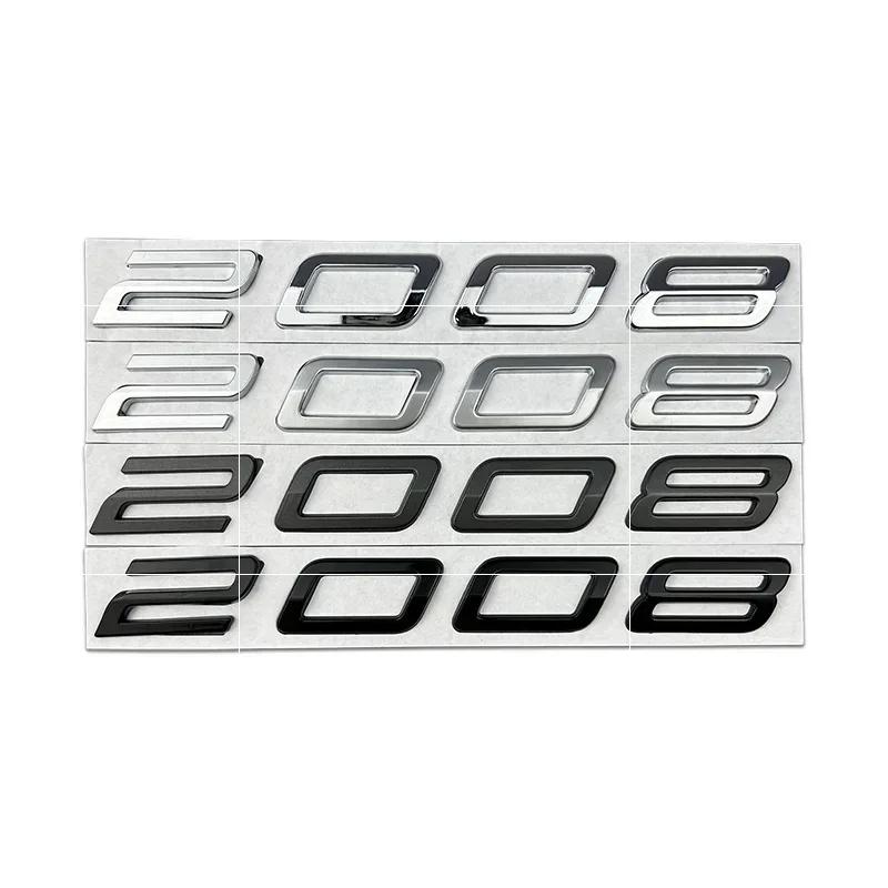 3D ABS Car Rear Trunk Emblem Sticker for Peugeot 2008 3008 5008 new Logo Tail Box Letter hood cover Badge Decals Accessories