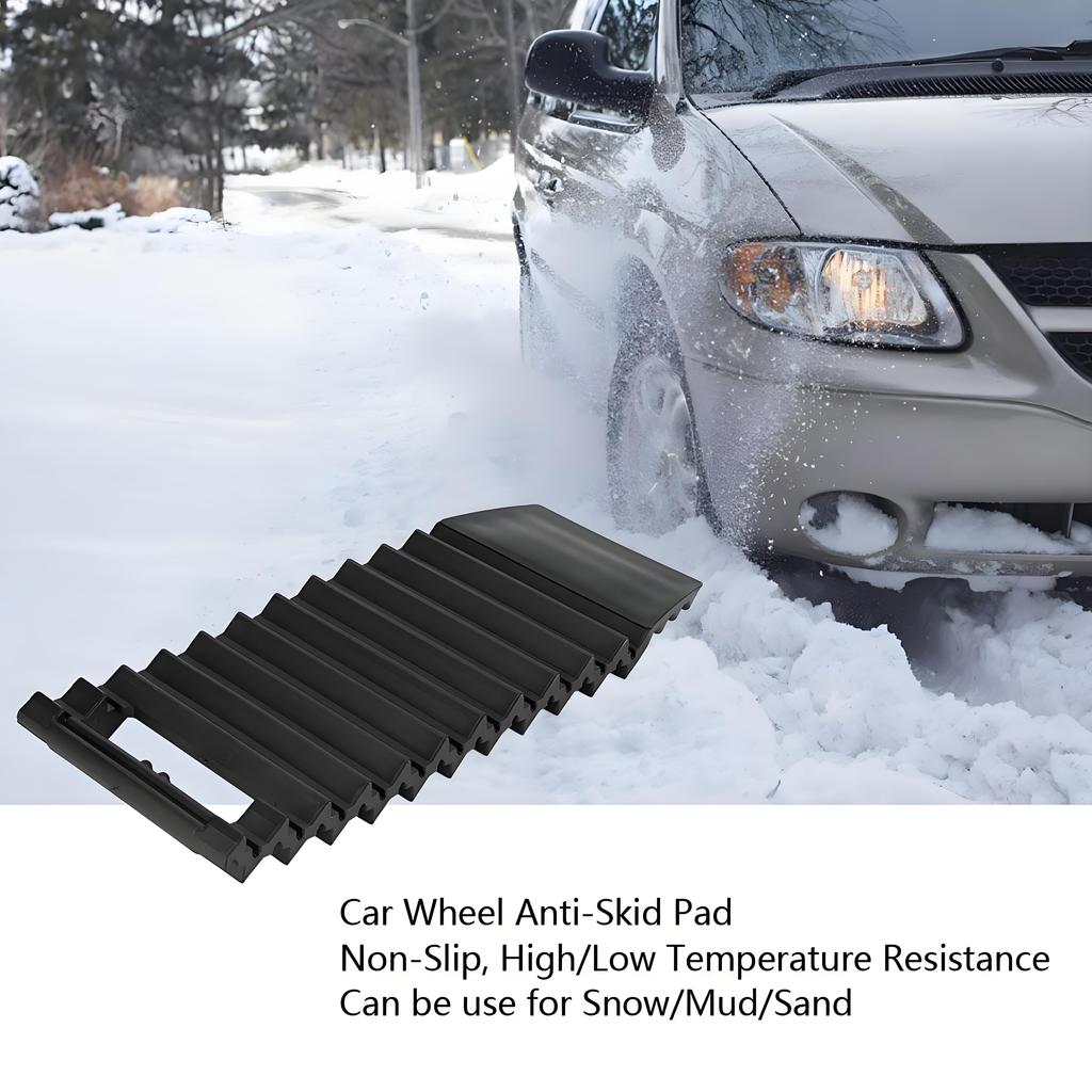 Universal Tire Traction Mats for Snow & Mud | 1-Pack Anti-Slip Emergency Recovery Tracks for Ice Sand Stuck Vehicles