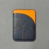 Magnetic Card Holder IPhone 17 Pro Max 16 15 14 13 12 With MagSafe Compatible Leather Interior Stripe Design