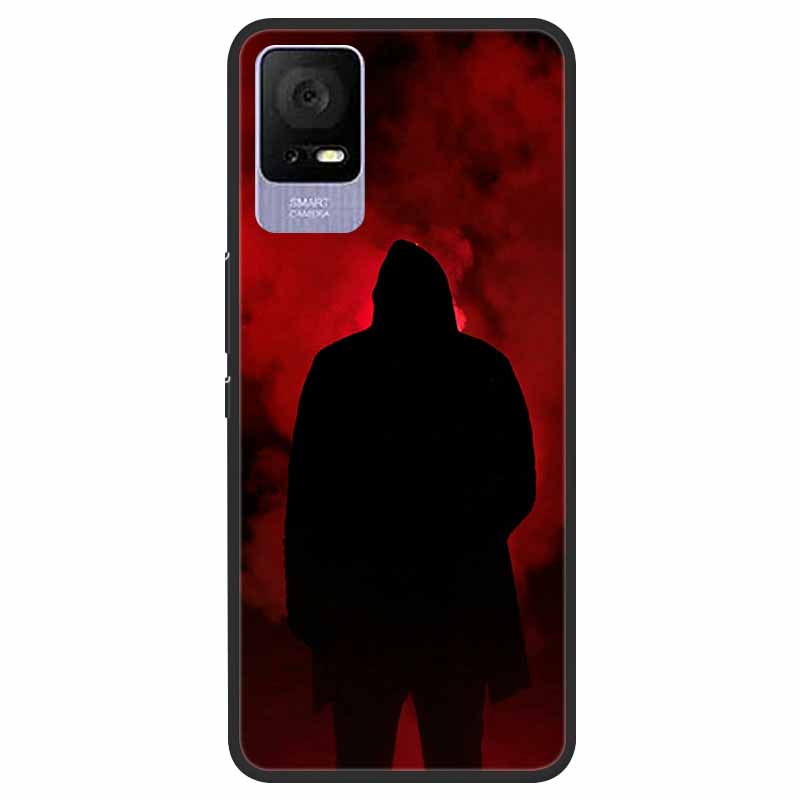 For TCL 405 / 406 / 408 / T506 Case Flower Marble Black Bumper Soft TPU Silicone Cover for TCL 408 405 Phone Cases Lovely Capas