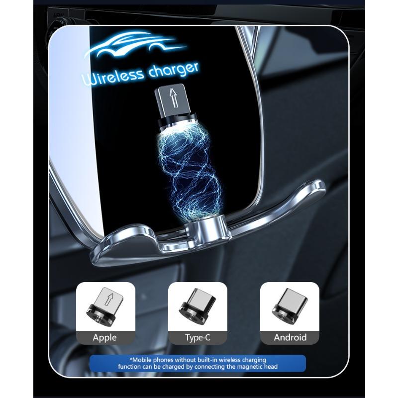 Автомобильный кронштейн для мобильного телефона, автоматическое открытие и закрытие, универсальный держатель для автомобильного телефона с беспроводной зарядкой, автомобильный вентиляционный кронштейн для автомобиля