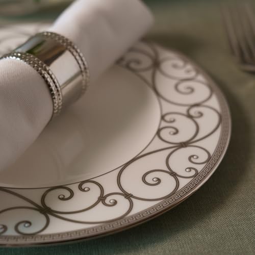 NARUMI Rondo Plate Set, 21cm, Gold and Platinum, Set of 2, Elegant and Stylish, Perfect for a Pair of Wedding Gifts, Gift Boxed and Gift Wrapped, 9735