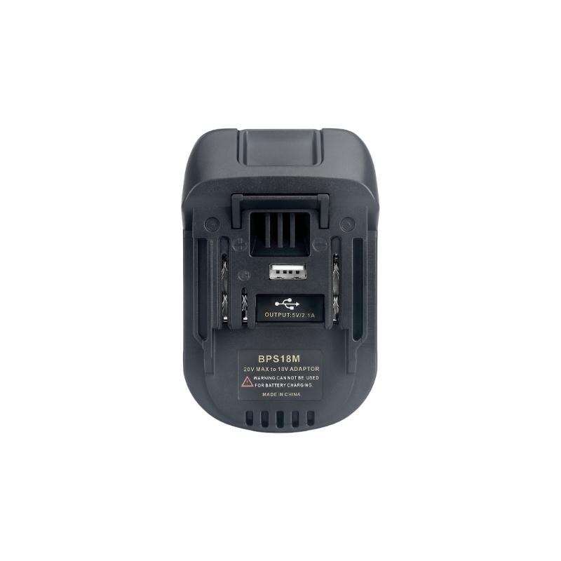 Адаптеры для нескольких устройств Преобразует входное напряжение в выходное 20 В/18 В для литиевых батарей Защита от перегрузки по току Конструкция