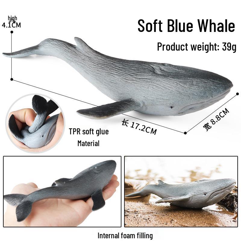 Детский набор моделей морских животных для снятия стресса: Рыба-фугу, Осьминог, Краб, Акула, Дунклеостей