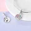 100 %925 Sterling Silver Colorful Zircon Life Tree Luminous Flower Charms Fit Bracelet Diy Jewelry Gifts 