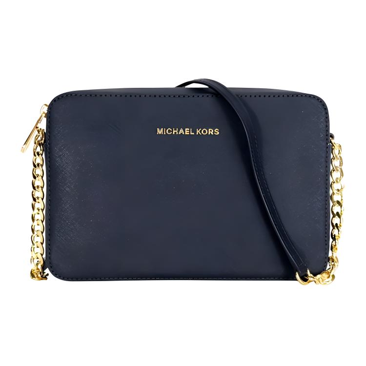 Michael Kors Jet Set Travel MK Сумка на цепочке с логотипом-буквой Маленькая квадратная сумка Женская сумка через плечо Темно-синий 32S4GTVC3L-414