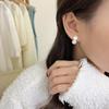 Серьги-пусеты с жемчугом Su Chuang S925 из стерлингового серебра для женщин - Корейский стиль, Универсальные и роскошные легкие украшения