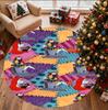 The Nightmare Before Christmas Pattern Round Rug, Indoor/Outdoor Mat, for Picnic, Gameroom, Bedroom, Office, Living Room, Home Decor Carpet, Birthday 