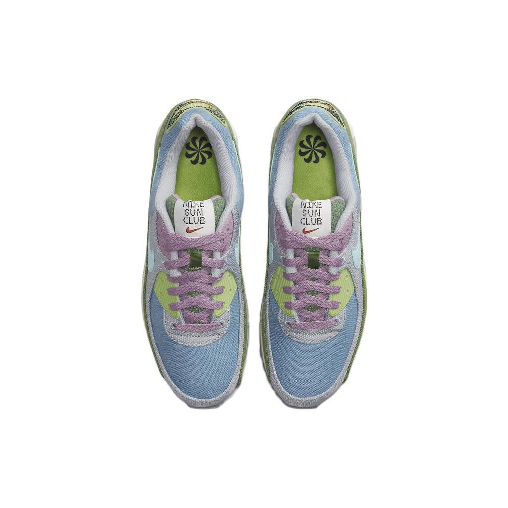 Nike Кроссовки мужские Air Max 90 SE Sun Club - Worn Blue Treeline Мультицветные Волк-Серый Копа DM0036-400