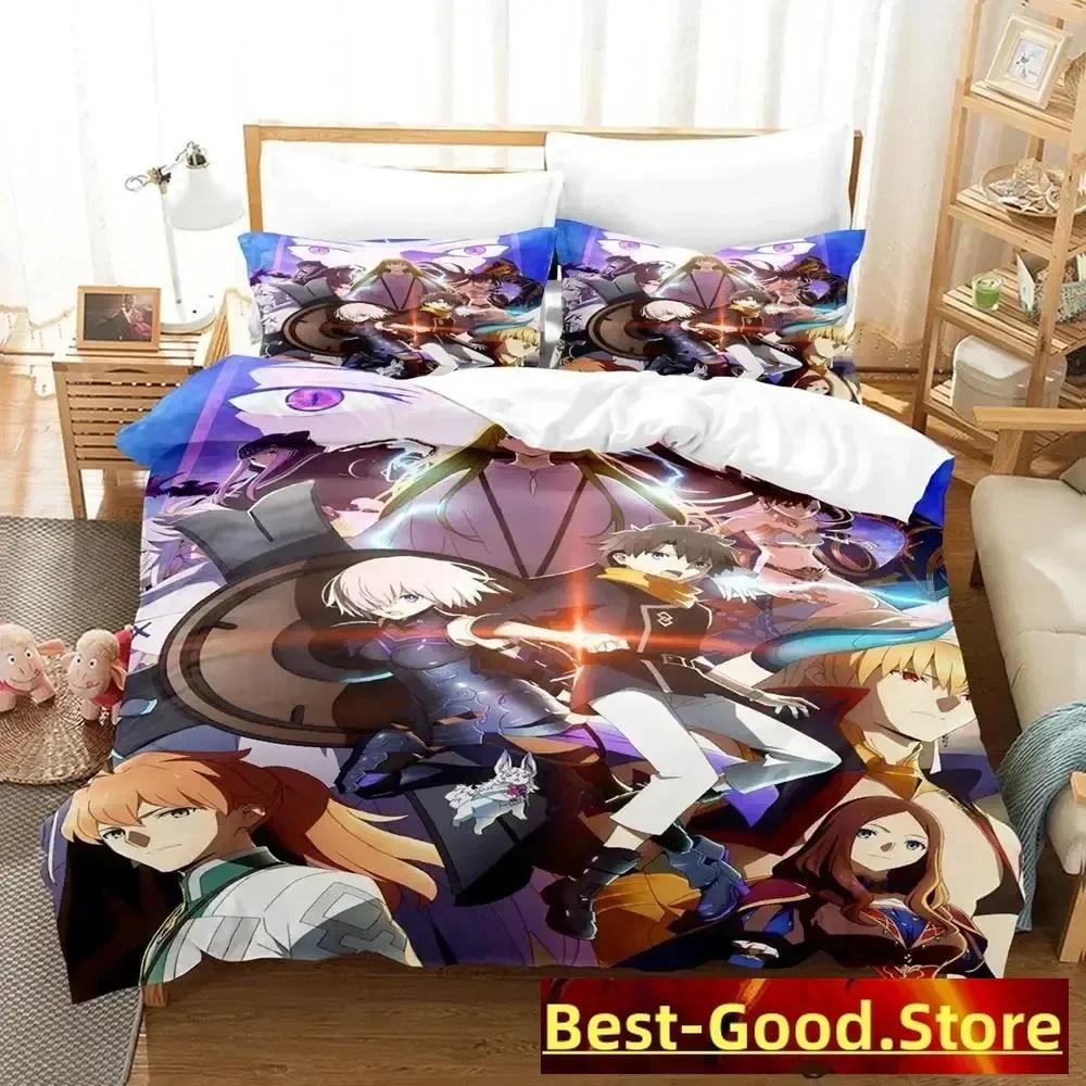 Fate Grand Order Комплект постельного белья Односпальный Полуторный Двуспальный Кинг-сайз Комплект для кровати Взрослый Детский Спальня Комплекты пододеяльников Аниме постельное белье Кровать