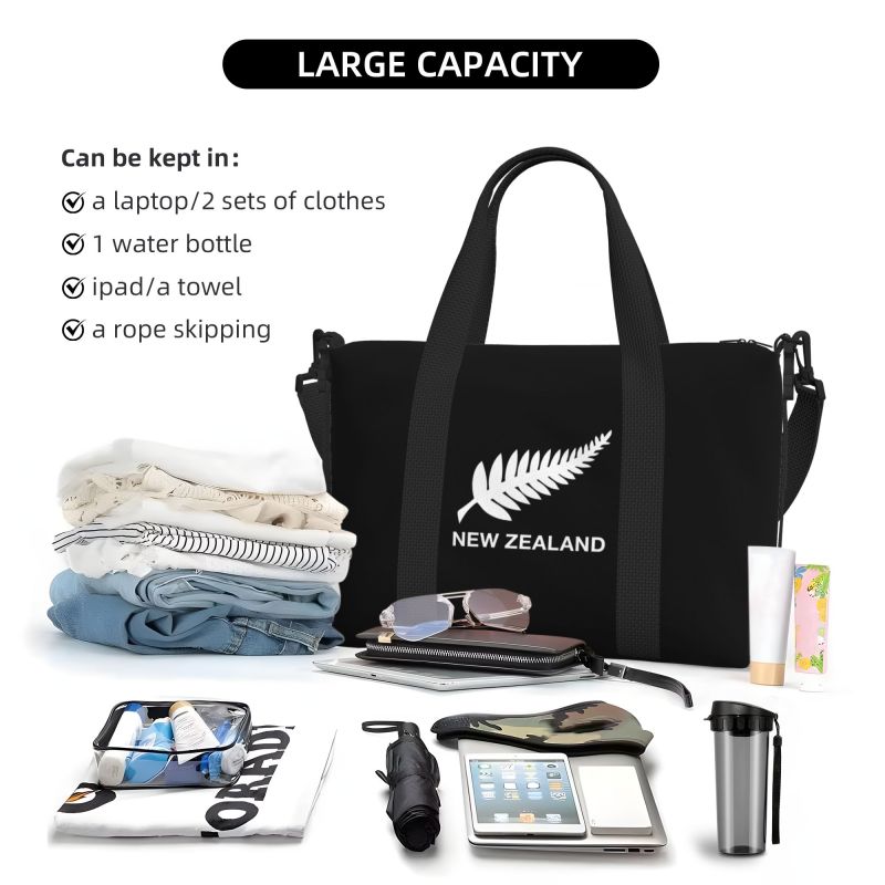 Новая Зеландия All Blacks Дорожные сумки-даффлы Легкие водонепроницаемые Сумки для выходных и ночевки Унисекс Портативная Повседневная багажная сумка