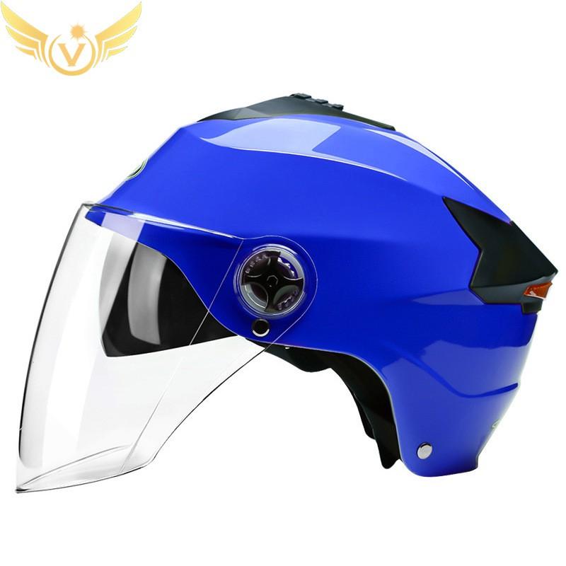 Rechargeable LED Light Electric Scooter Helmet Semi-Open Face Bike Safety Adults Use