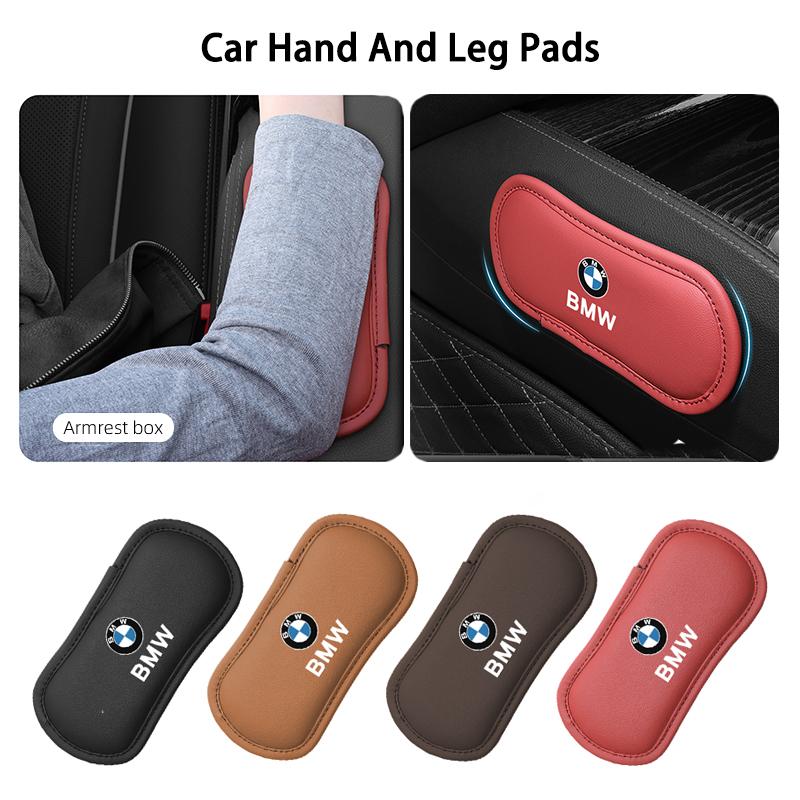 BBJO7 Leather Car Knee Pad Elastic Leg Cushion Armrest Pad Accessories For BMW E70 E39 X7 Performance F30 F10 F20 E92 X3 X2 X4 X6 E60
