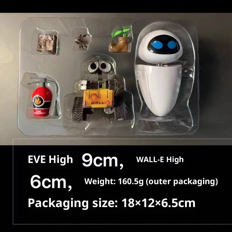 WALL·E EVE Уолл-И Пара Комбинация Набор Игрушек Фигурка Действия Настольное Украшение Кукла Украшение для Корпуса Компьютера Модель Игрушка для Мальчика Подарок