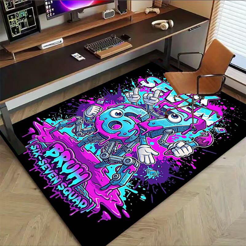 1PC Six-Seven Squad Extra Large Non-Slip Floor carpet, Office, family, bedroom, Studio - Large Area RugJ0372