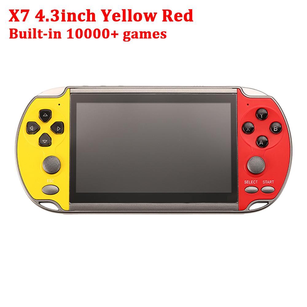 Портативная портативная игровая консоль X7/x7 Plus/x12/x12 Plus, 4,3/5,1/7,1-дюймовый HD-экран, игровой плеер, встроенный 10000+ классических игр