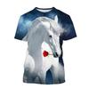Summer Men Tshirt Fashion Animal Horse 3d Printing Print Neutral Casual Harajuku Style Summer Kid TShirt Women Tshirt Y2k Top