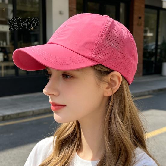 Adjustable Baseball Cap Women Cap, Elastic Straps Quick-Drying Sun Hat, Breathable Workout Hat Criss-Cross Ponytail Design for Running Yoga
