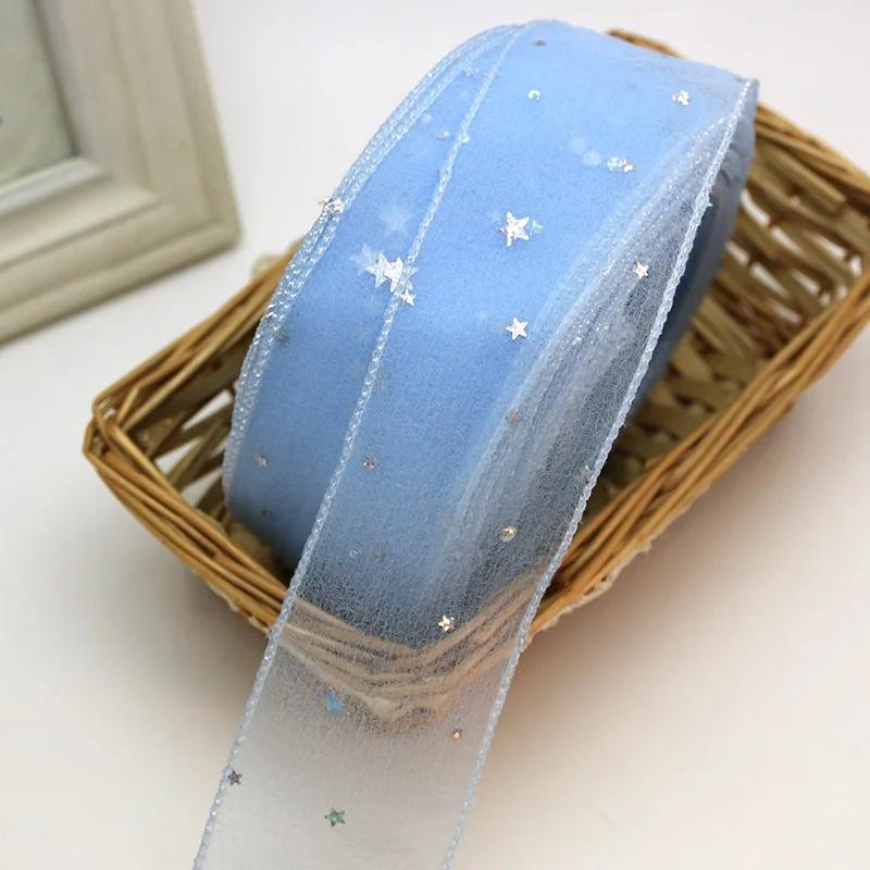 10-ярдовая органзовая лента с волнистым краем и дизайном «рыбий хвост» для свадеб и подарков