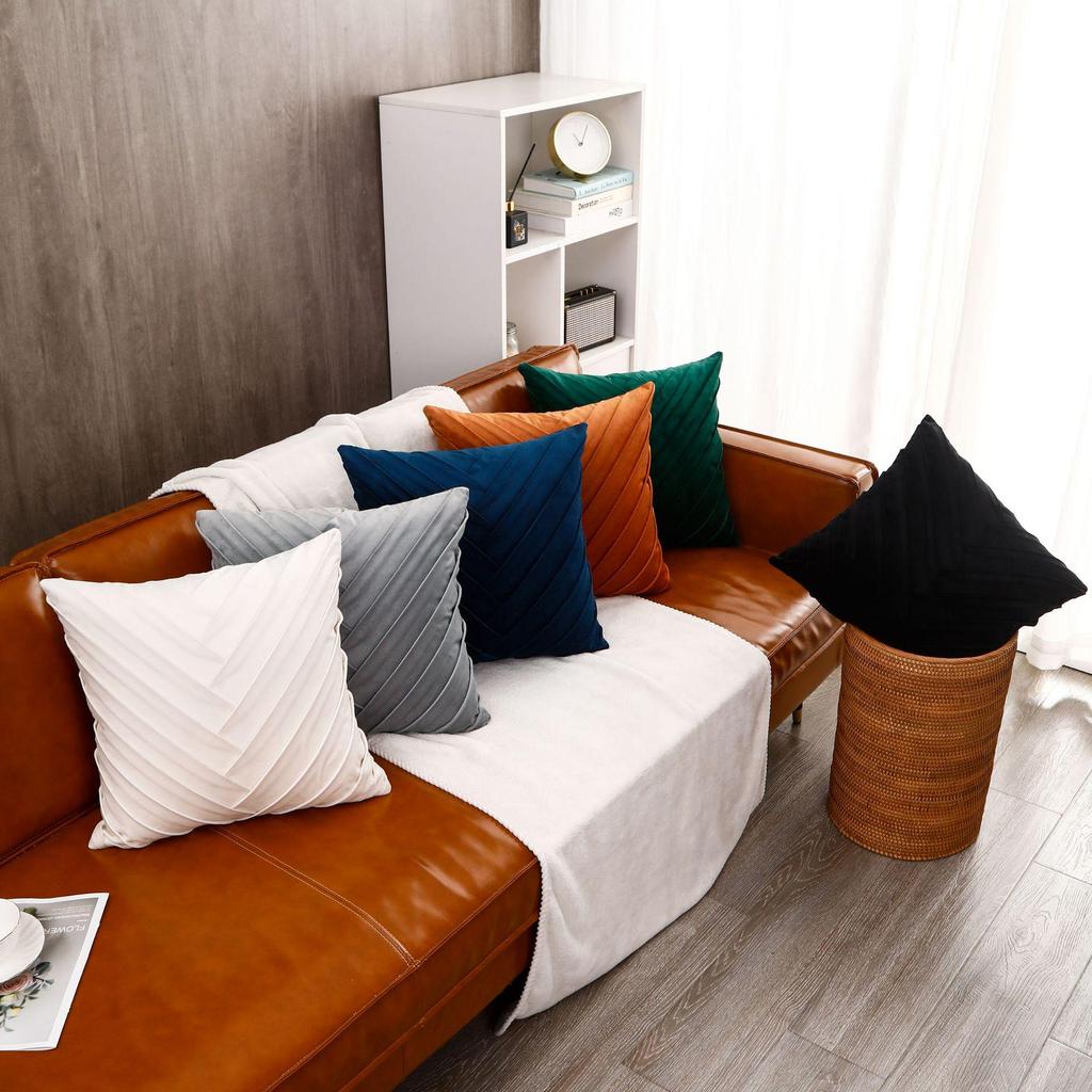 Бархатная наволочка для подушки спинки дивана