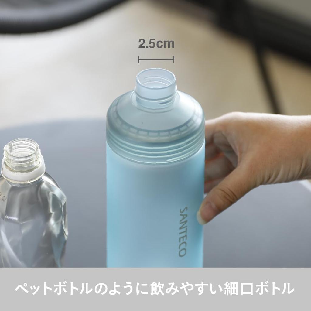 CB Japan Ocean Beverage Bottle, Direct Drinking, Rubberized [Blue-Green], 710ml, Cold Water Only, Pastel, SANTECO
