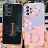Чехол для Samsung Galaxy A52 Милый Чехол с Буквами для Пары Ударопрочный Чехол для Телефона для Samsung A52 A52s GalaxyA52s Задняя Крышка 6.5" Корпус