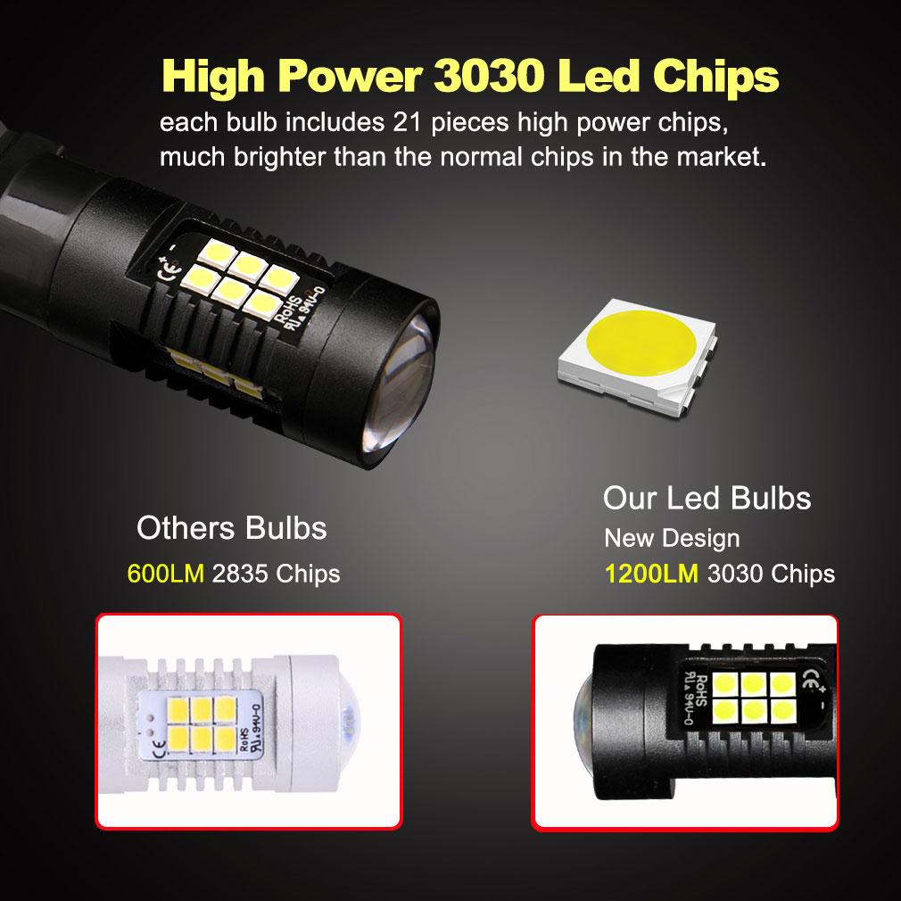 2шт 1200Lm T20 W21W LED W21 / 5W LED WY21W 7440 7443 Светодиодная лампа T25 3157 3156 p27 / 7w автомобильный тормозной фонарь заднего хода 12 В лампа указатель поворота