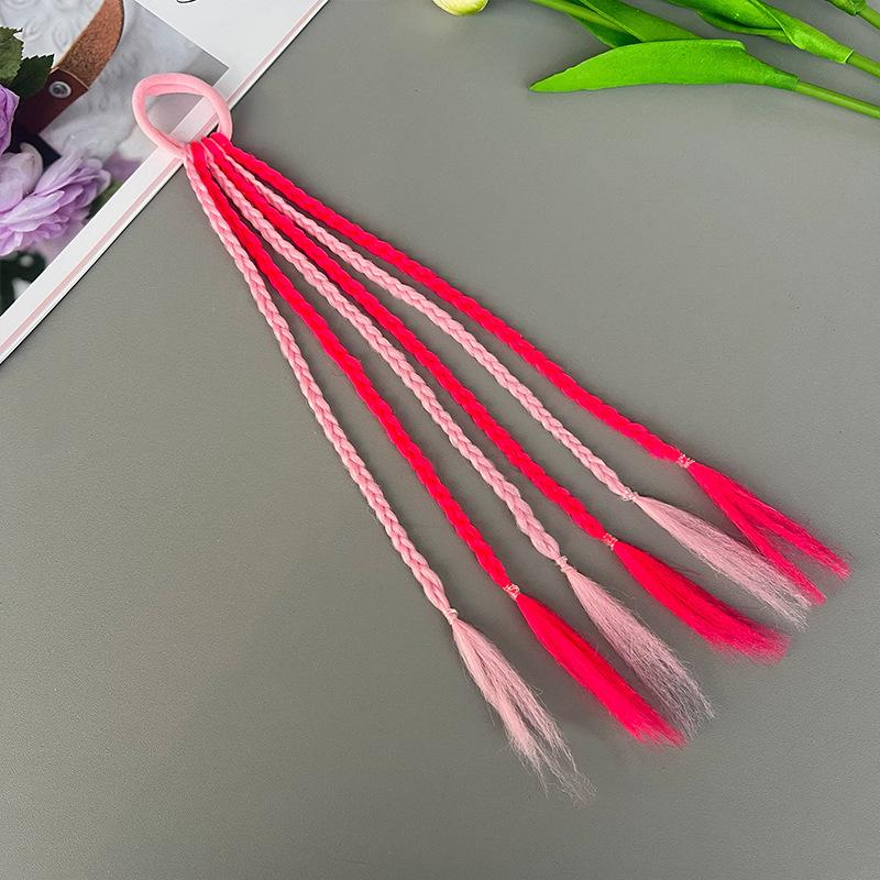 1 шт. милые девушки цветные грязные косички парики конский хвост повязки резинки для волос головные уборы детские аксессуары для волос