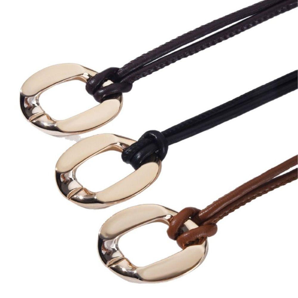 DIY Тонкий пояс-веревка с металлической пряжкой Тонкий ремень Модный плетеный пояс Для юбок Платьев Топов Одежды