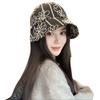 Шляпа рыбака в корейском стиле с вышитыми цветами, солнцезащитная шляпа для женщин, весенняя солнцезащитная шляпа